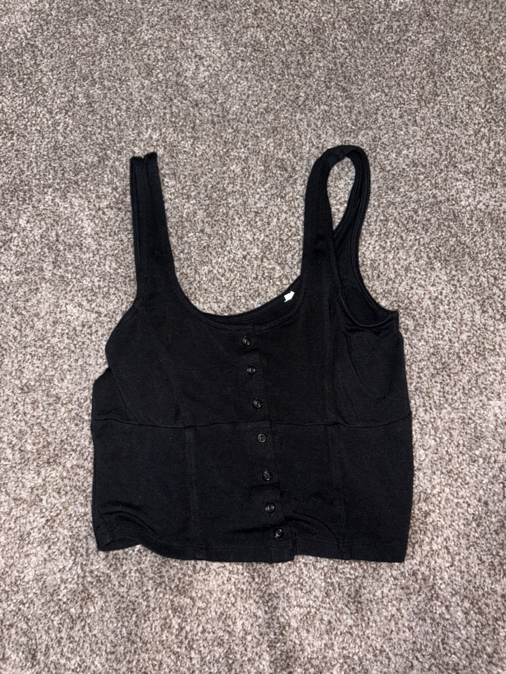 Pacsun Black Button-Front Tank Top - Women